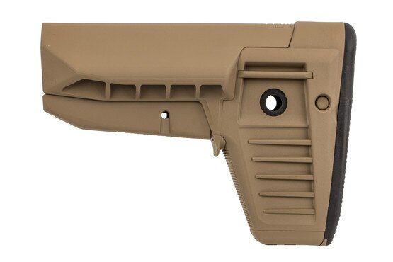 Bravo Company Manufacturing BCM Gunfighter Stock Mod 1 flat dark earth features a QD sling socket